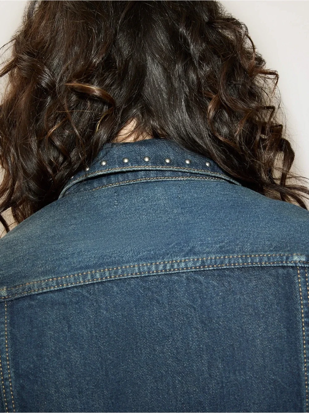 Re/Done Trucker Studded Fitted‎ Denim Jacket Sz M